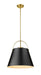 Z-Lite - 726P18-MB+HBR - One Light Pendant - Z-Studio - Matte Black / Heritage Brass