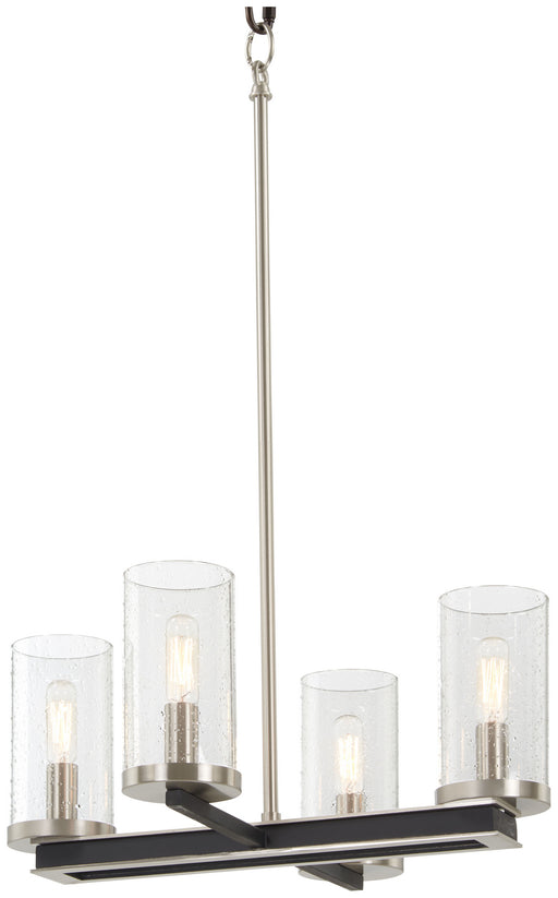 Minka-Lavery - 1054-691 - Four Light Pendant / Semi Flush - Cole'S Crossing - Coal With Brushed Nickel