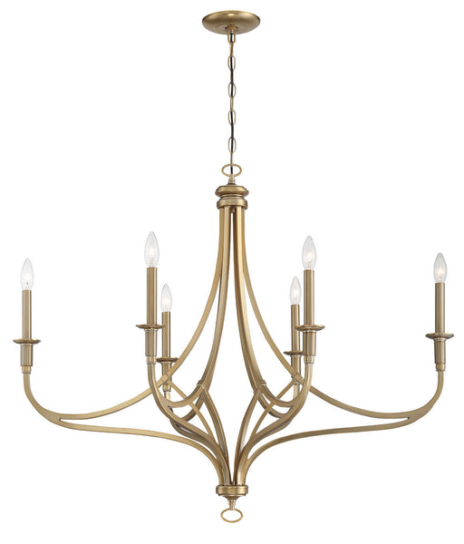 Minka-Lavery - 1097-740 - Six Light Chandelier - Covent Park - Brushed Honey Gold