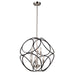 Artcraft - AC11566NB - Six Light Chandelier - Sorrento - Matte Black & Satin Nickel