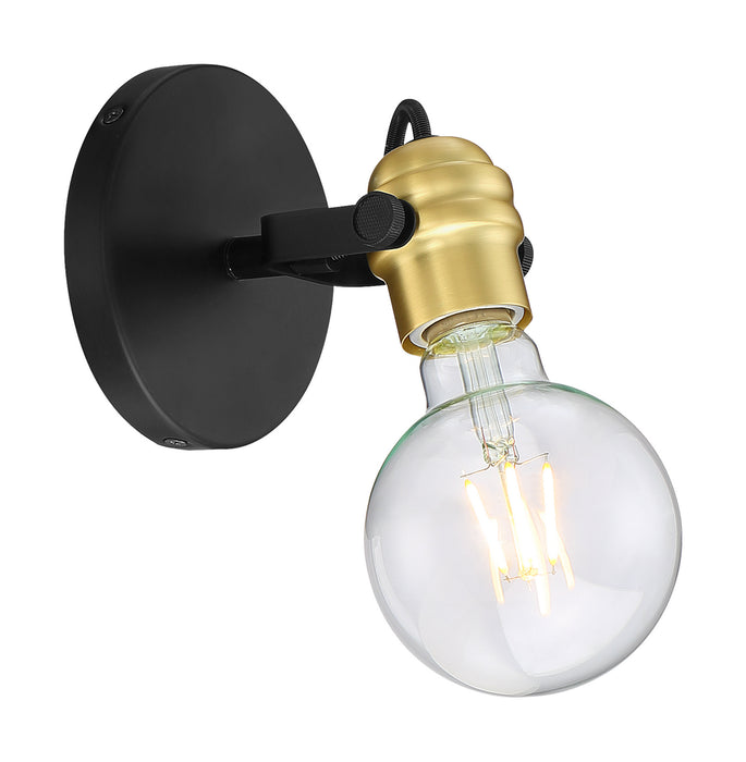 Nuvo Lighting - 60-6981 - One Light Wall Sconce - Mantra - Black / Brass Accents