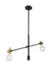 Nuvo Lighting - 60-6988 - Two Light Pendant - Mantra - Black / Brass Accents