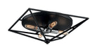 Nuvo Lighting - 60-7006 - Four Light Flushmount - Legend - Black / Polished Nickel