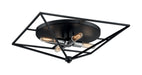 Nuvo Lighting - 60-7007 - Four Light Flushmount - Legend - Black / Polished Nickel