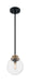 Nuvo Lighting - 60-7121 - One Light Pendant - Axis - Matte Black / Brass Accents
