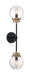 Nuvo Lighting - 60-7122 - Two Light Wall Sconce - Axis - Matte Black / Brass Accents