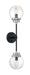 Nuvo Lighting - 60-7132 - Two Light Wall Sconce - Axis - Matte Black / Brushed Nickel Accents