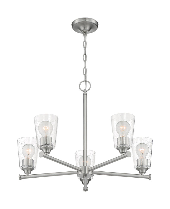 Nuvo Lighting - 60-7185 - Five Light Chandelier - Bransel - Brushed Nickel