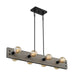 Nuvo Lighting - 60-7233 - Eight Light Island Pendant - Stella - Driftwood / Black Accents