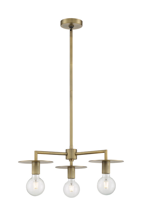 Nuvo Lighting - 60-7243 - Three Light Chandelier - Bizet - Vintage Brass