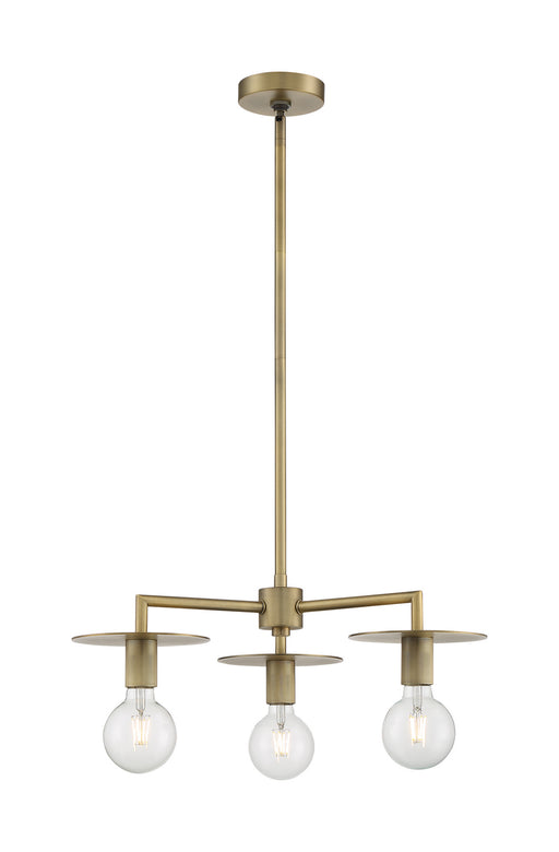 Nuvo Lighting - 60-7243 - Three Light Chandelier - Bizet - Vintage Brass