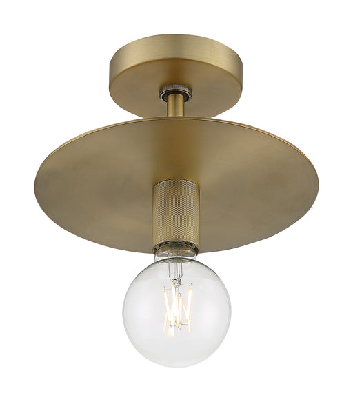 Nuvo Lighting - 60-7244 - One Light Semi Flush Mount - Bizet - Vintage Brass