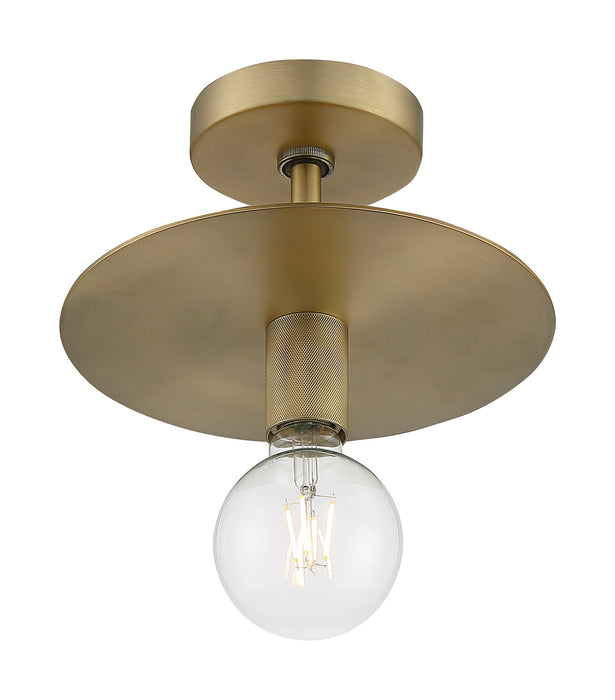 Nuvo Lighting - 60-7244 - One Light Semi Flush Mount - Bizet - Vintage Brass