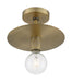 Nuvo Lighting - 60-7244 - One Light Semi Flush Mount - Bizet - Vintage Brass