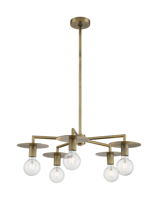 Nuvo Lighting - 60-7245 - Five Light Chandelier - Bizet - Vintage Brass