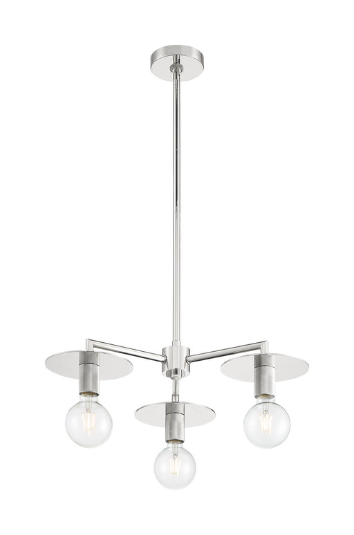 Nuvo Lighting - 60-7253 - Three Light Chandelier - Bizet - Polished Nickel