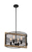 Nuvo Lighting - 60-7264 - Four Light Pendant - Atelier - Black / Honey Wood