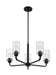 Nuvo Lighting - 60-7275 - Five Light Chandelier - Sommerset - Matte Black