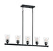 Nuvo Lighting - 60-7286 - Five Light Island Pendant - Bransel - Matte Black