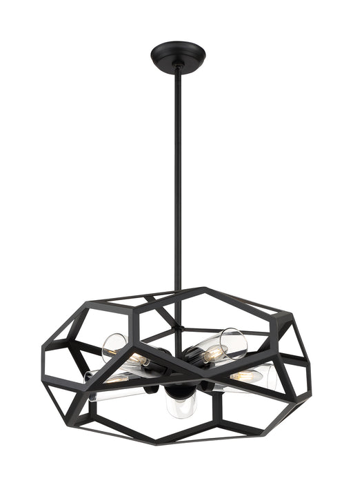 Nuvo Lighting - 60-7304 - Five Light Chandelier - Zemi - Black