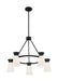 Nuvo Lighting - 60-7315 - Five Light Chandelier - Caleta - Black