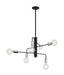 Nuvo Lighting - 60-7354 - Six Light Chandelier - Ryder - Black / Polished Nickel