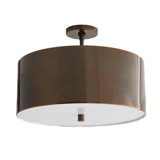 Arteriors - 49267 - Three Light Semi-Flush Mount - Tarbell - Heritage Brass