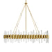 Arteriors - 89130 - Ten Light Chandelier - Haskell - Antique Brass