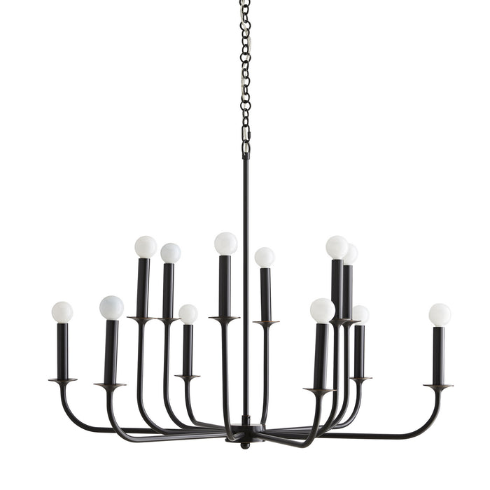 Arteriors - 89344 - 12 Light Chandelier - Breck - Bronze