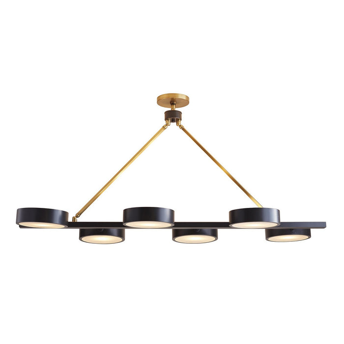 Arteriors - 89443 - Six Light Chandelier - Linus - Antique Brass