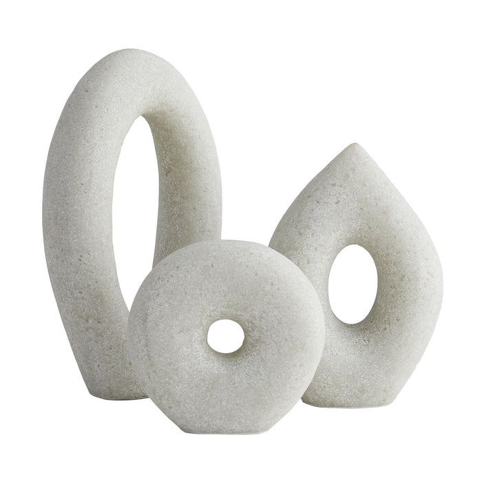Arteriors - 9221 - Sculptures Set of 3 - Coco - White