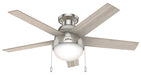 Hunter - 50278 - 46"Ceiling Fan - Anslee - Brushed Nickel
