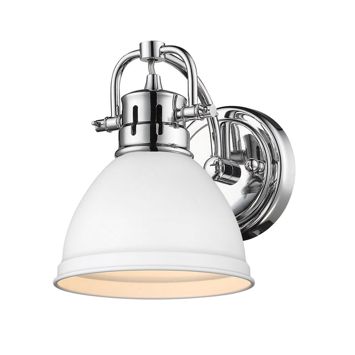 Golden - 3602-BA1 CH-WHT - One Light Bath Vanity - Duncan CH - Chrome