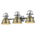 Golden - 3602-BA3 CH-AB - Three Light Bath Vanity - Duncan CH - Chrome