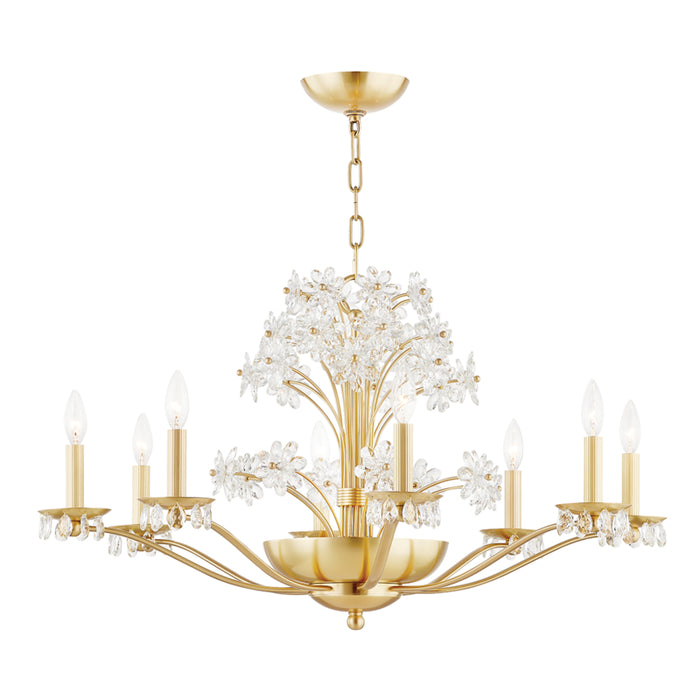 Hudson Valley - 4438-AGB - Ten Light Chandelier - Beaumont - Aged Brass