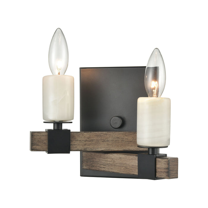 ELK Home - 15461/2 - Two Light Wall Sconce - Stone Manor - Matte Black