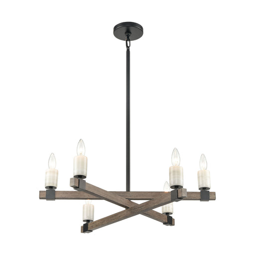 ELK Home - 15464/6 - Six Light Chandelier - Stone Manor - Matte Black