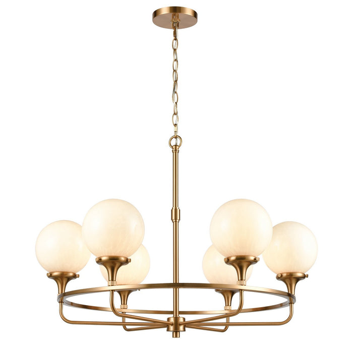 ELK Home - 30146/6 - Six Light Chandelier - Beverly Hills - Satin Brass