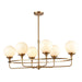 ELK Home - 30147/6 - Six Light Linear Chandelier - Beverly Hills - Satin Brass