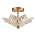 ELK Home - 60164/3 - Three Light Semi Flush Mount - Radiance - Satin Brass