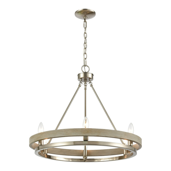 ELK Home - 75066/6 - Six Light Chandelier - Ramsey - Satin Nickel