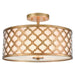 ELK Home - 75135/3 - Three Light Semi Flush Mount - Arabesque - Bronzed Gold