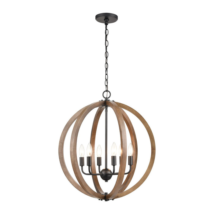 ELK Home - 81406/6 - Six Light Chandelier - Barrow - Matte Black