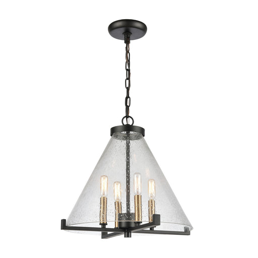 ELK Home - D4437 - Four Light Pendant - The Holding - Matte Black