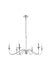 Elegant Lighting - LD5006D36PN - Six Lights Chandelier - Rohan - Polished Nickel