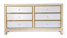 Elegant Lighting - MF72036G - Dresser - REFLEXION - Antique Gold