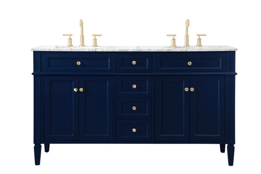 Elegant Lighting - VF12560DBL - Double Bathroom Vanity - Park Avenue - Blue