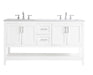 Elegant Lighting - VF16060DWH - Double Bathroom Vanity - aubrey - White