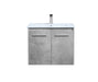 Elegant Lighting - VF44024CG - Single Bathroom Floating Vanity - Rasina - Concrete Grey