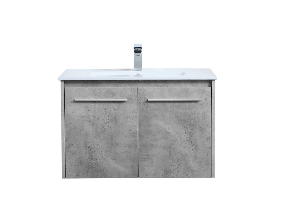 Elegant Lighting - VF44030CG - Single Bathroom Floating Vanity - Rasina - Concrete Grey